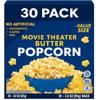 Movie Theater Butter Flavored Microwave Popcorn, Non-GMO Kernels, 30 Sharing Bags, 3 Oz Each, No Artificial Preservatives or Flavors view 1