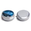 Quiet Airport Night Scene Metal Pill Box - 3 Compartment Mini Portable Pill Organizer for Purse & Pocket, BPA-Free Travel Pill Case for Vitamins, Medication, Supplements view 3