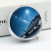 Quiet Airport Night Scene Metal Pill Box - 3 Compartment Mini Portable Pill Organizer for Purse & Pocket, BPA-Free Travel Pill Case for Vitamins, Medication, Supplements view 4