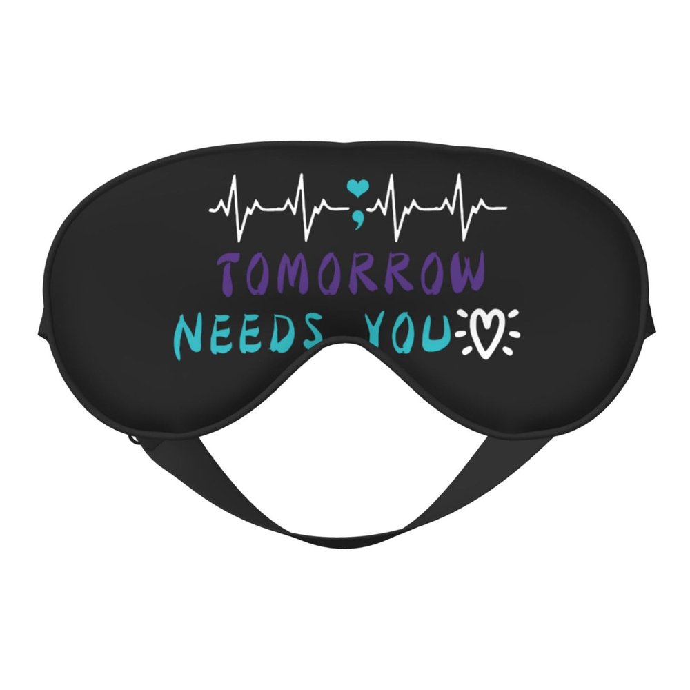 Suicide Prevention Awareness Sleep Eye Mask Blindfold for Women Men Travel Work Meditation Yoga
