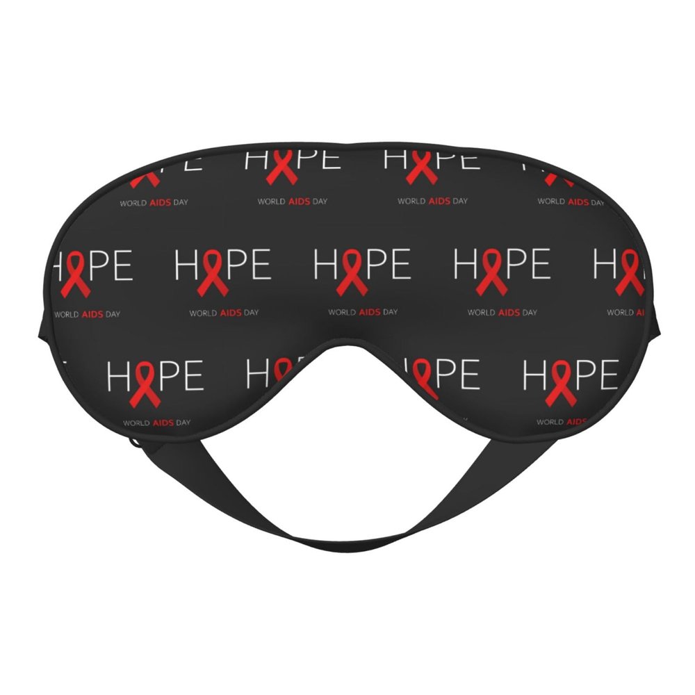 Aids Awareness Month Sleep Eye Mask Blindfold for Women Men Travel Work Meditation Yoga