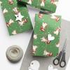 Meandering Annie Blenheim Cavalier King Charles Spaniel Dogs Christmas Wrapping Paper, Holiday Gift Wrap Santa 29''x72 view 1