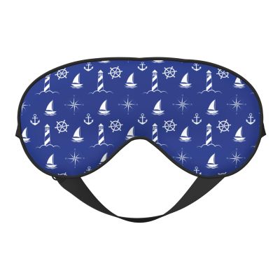 Nautical Funny Anchor Pattern Sleep Eye Mask Blindfold for Women Men Travel Work Meditation Yoga