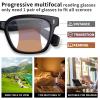YUKANG Progressive Multifocal Reading Glasses for Women Men, Anti Glare Blue Light Blocking Multifocus Computer Glasses Black 1.75 view 3