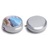 Petal Shower Path Metal Pill Box - 3 Compartment Mini Portable Pill Organizer for Purse & Pocket, BPA-Free Travel Pill Case for Vitamins, Medication, Supplements view 3
