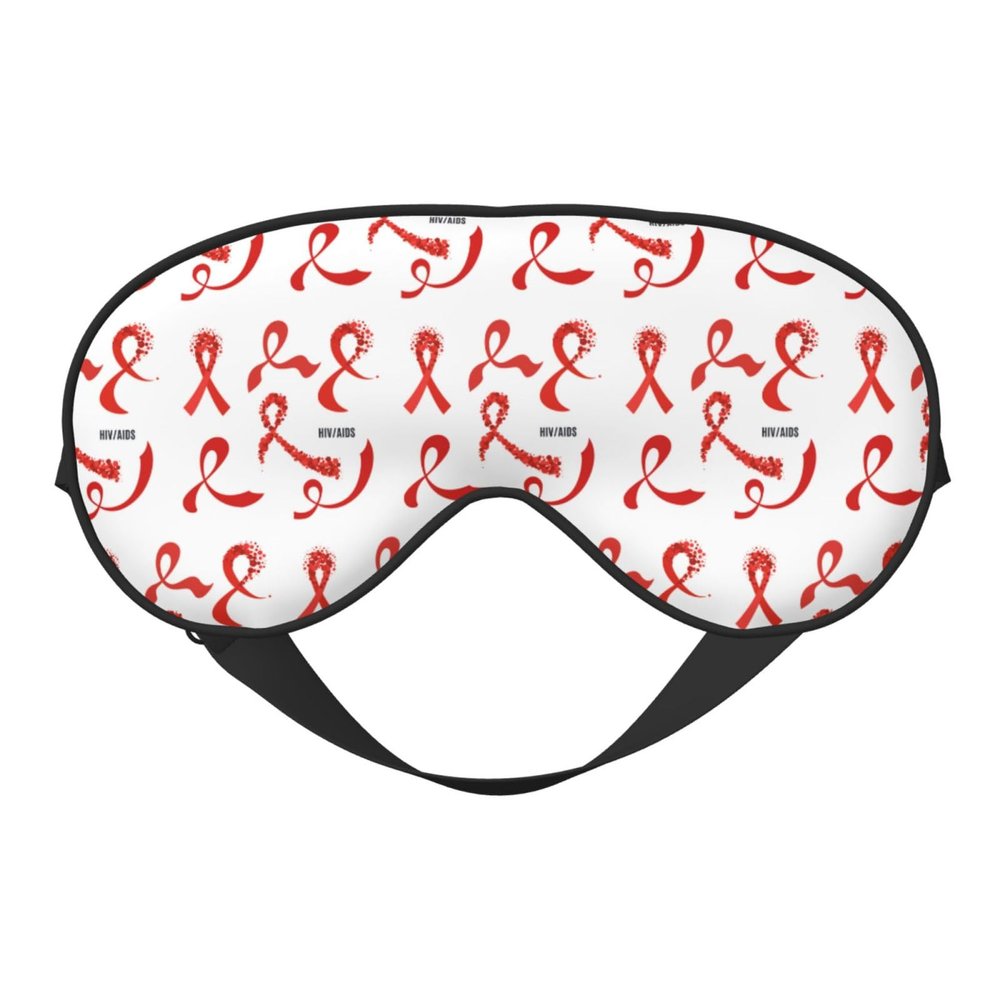 Aids Awareness Month Sleep Eye Mask Blindfold for Women Men Travel Work Meditation Yoga