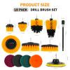 18PCS Drill Brush Attachments Set, Power Cleaning Scrub Brushes with Scrub Pads, Sponge, Extend Long Attachment, Cleaning Brush Supplies for Bathroom Bathtub, Grout, Tile, Sinks, Corners, Car Wheel view 2