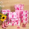 100 Sheets Pink Cactus Hats Tissue Paper, 20 x 14in Pink Cactus Hats Print Wrapping Gift Printed Tissue Paper for Gift Wrapping for Valentines Day Birthday Wedding Winter Holidays DIY Craft view 4
