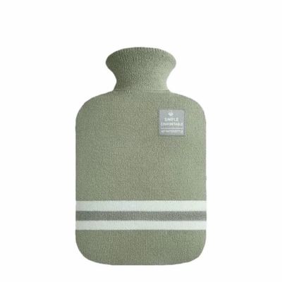 1/2 Liter Knitted Hot Water Bottle Set, Large Capacity, Water-Filled, Leak-Proof, Hand Abdomen Warmer-1000Ml Green