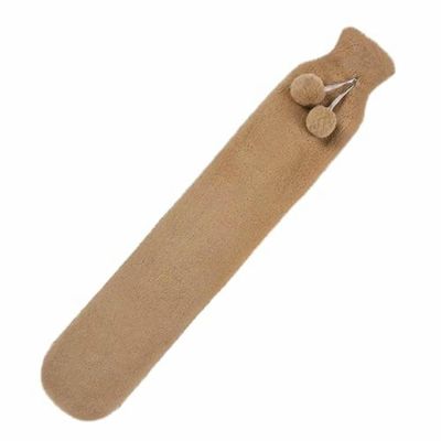 2L Cute Hot Water Bottle, Portable Belly Warmer, Belt Protector, Hand Warmer, Long Hot Water Bottle-Brown