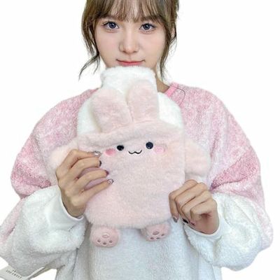 1000Ml Cute Plush Thickened Hot Water Bottle for Winter Warming, Portable Hand and Foot Warmer-Style 1