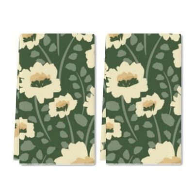 Boylee 2 Pcs Kitchen Towels Floral Print Dish Cloths for Kitchen Ultra Absorbent Watercolor Hand Towels Decorative Set for Spring Bathroom Housewarming 24 x 16 Inch