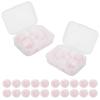 12 Pairs Pink Ear Plugs, Wax Cotton Ear Plug Noise Cancelling Reduction Earplugs for Swimming Travel Snoring Concerts view 1