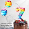 Mexican Fiesta Cake Topper Kids Papel Picado Theme 7th Birthday Happy Decorations, Birthday Party, Anniversary Party Decorations for Boys and Girls (7th) view 3