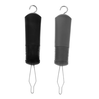 Beatifufu 2pcs Zipper Helper and Button Assist Tool for Seniors and Disabled One-Handed Dressing Aid for Arthritis and Mobility Non-Slip Gripper Pull Device in Black and Gray