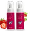 Fluoride Free Foam Kids Toothpaste - Natural Teeth Clean and Whitening Toothpaste with Mint Flavor for U Shaped Toothbrush Travel Size (2Strawberry) view 1
