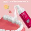 Fluoride Free Foam Kids Toothpaste - Natural Teeth Clean and Whitening Toothpaste with Mint Flavor for U Shaped Toothbrush Travel Size (2Strawberry) view 4