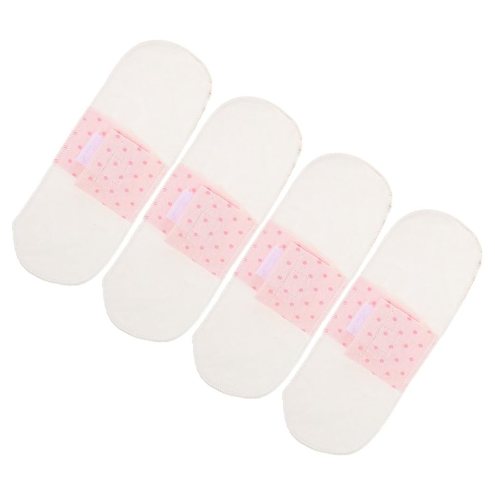 Anneome 5pcs Washable Cotton Menstrual Pads Reusable Lightweight Panty Liners for Women Soft Breathable Daily Overnight Protection Sensitive Skin Postpartum Use