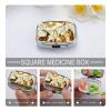 Stained Glass Style Pill Organizer Metal Pill Box - 2 Compartments, Sleek & Portable Medicine Case for Travel, Daily Use view 4