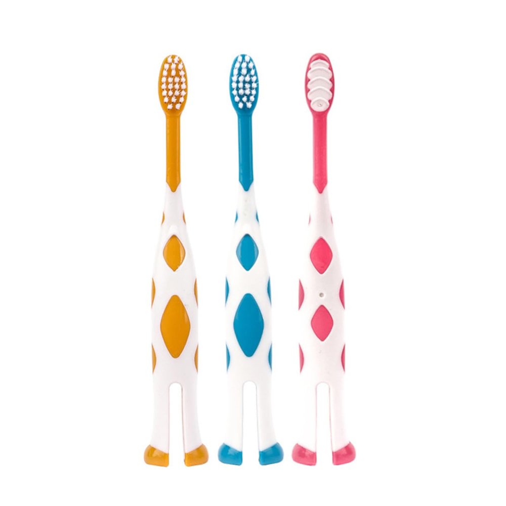 COLLBATH 6pcs Soft Bristle Toothbrush for 2-5 Years Old Non-Slip Handle Oral Care Brush for Boys and Teeth and Gums Bathroom Accessories 6 Pieces (2 Sets of 3)