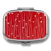 Romantic Heart Shape Pill Organizer Metal Pill Box - 2 Compartments, Sleek & Portable Medicine Case for Travel, Daily Use view 1