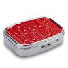 Romantic Heart Shape Pill Organizer Metal Pill Box - 2 Compartments, Sleek & Portable Medicine Case for Travel, Daily Use view 3