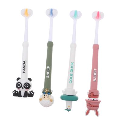 Gogogmee 4pcs Sided Toothbrush Soft Bristles Gentle Sensitive Gums Easy Grip Manual Brush for Boys and Ages Comprehensive Oral Cleaning