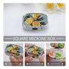 Lemon with Leaves Pill Organizer Metal Pill Box - 2 Compartments, Sleek & Portable Medicine Case for Travel, Daily Use view 4