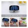 Lungs Under The Light Pill Organizer Metal Pill Box - 2 Compartments, Sleek & Portable Medicine Case for Travel, Daily Use view 4