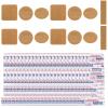 200pcs Small Round Circle Dot Plasters for Wounds, 4 Styles Mini OvalFlexible Tiny Square Adhesive Bandage for Hiding Skin Nose Hands Face Spots Ideal First Supplie (4 Sizes) view 1