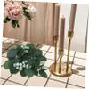 CONGARTENO Spring Artificial Leaf Candle Ring Wreath Eucalyptus Garland for Table Decoration Faux Berry Candle Garland for Dining Bedroom Living Accent view 2