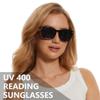 FSRTEP 3 Pack Reader Sunglasses For Women Classic Retro Reading Sunglasses UV400 With Metal Hinge Not polarized +3.25 view 2