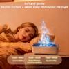 Flame Diffuser, Essential Oil Diffuser Humidifier 300ml with Fire Effect, Auto Shut-Off, Cool Mist for Home, Office, Bedroom Decor Gift (White) view 3