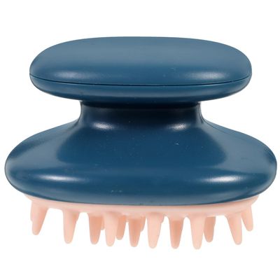 Beatifufu Portable Silicone Hair Scalp Massager Brush Blue Soft Body Scrubber for Deep Cleansing Scalp Relaxation and Hair Root Protection Handheld Shower Tool for Travel and Home Use
