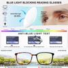 Madison Avenue 2 Pack Classic Square Blue Light Blocking Reading Glasses for Men, Sport Computer Readers Eyeglasses Anti Glare Black/Blue +2.5 view 4