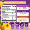 10,000 IU Vitamin D3 K2 Gummies Plus Boron, Calcium, Magnesium & Zinc & Ginger Extract w/ Coconut Oil- Supports Immune Health, Calcium Met@bolism & Bone Miner@lization, Sugar Free (Pineapple Flavor) view 2