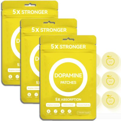 huangirl Dopamine Patches | 90 Pack (3PCS) | Vegan Plant-Based Formula - for Men & Women