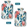 Hot Water Bottle with Cover 2L Fruit Peach Leaves Hot Water Bag for Pain Relief Period Cramps, Winter Warmer view 3