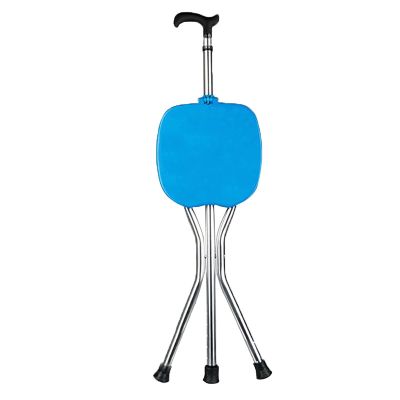 DJVHSRI Walking Aid, Folding Walking Crutch Chair Outdoor Tripod Walker with for Walking Outdoors for Travel for Middle-Aged and Elderly