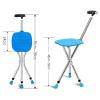 DJVHSRI Walking Aid, Folding Walking Crutch Chair Outdoor Tripod Walker with for Walking Outdoors for Travel for Middle-Aged and Elderly view 2