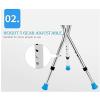 DJVHSRI Walking Aid, Folding Walking Crutch Chair Outdoor Tripod Walker with for Walking Outdoors for Travel for Middle-Aged and Elderly view 3