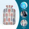 Hot Water Bottle with Cover 2L Blue Red Retro Line Tennis Racket Hot Water Bag for Pain Relief Period Cramps, Winter Warmer view 4