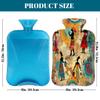Hot Water Bottle with Cover 2L African Tribal Women Hot Water Bag for Pain Relief Period Cramps, Winter Warmer view 2