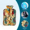 Hot Water Bottle with Cover 2L African Tribal Women Hot Water Bag for Pain Relief Period Cramps, Winter Warmer view 4