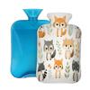 Hot Water Bottle with Cover 2L Little Animals Hot Water Bag for Pain Relief Period Cramps, Winter Warmer view 1