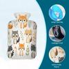 Hot Water Bottle with Cover 2L Little Animals Hot Water Bag for Pain Relief Period Cramps, Winter Warmer view 4
