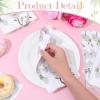 100 Pcs Floral White Magnolia Guest Napkins 3 Ply Spring Flower Dinner Hand Napkin Blossom Disposable Hand Towels for Bathroom Decorative Paper Napkins for Wedding Party view 4