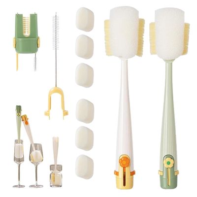 5 in 1 Bottle Cleaning Brush, Multifunctional Portable Gap Cleaning Brush, Long Handle Multi-Function Insulation Cups and Lid Brushs Forwater Bottle, Travel Mugs, Cups & Kitchen Use