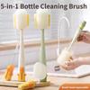 5 in 1 Bottle Cleaning Brush, Multifunctional Portable Gap Cleaning Brush, Long Handle Multi-Function Insulation Cups and Lid Brushs Forwater Bottle, Travel Mugs, Cups & Kitchen Use view 2
