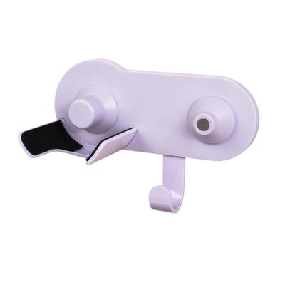 DAYJOY Hair Dryer Holder Compatible with Laifen SE LITE (NOT SE) Wall Mount Adhesive Holder with Plug Cord Organizer Hook (purple)